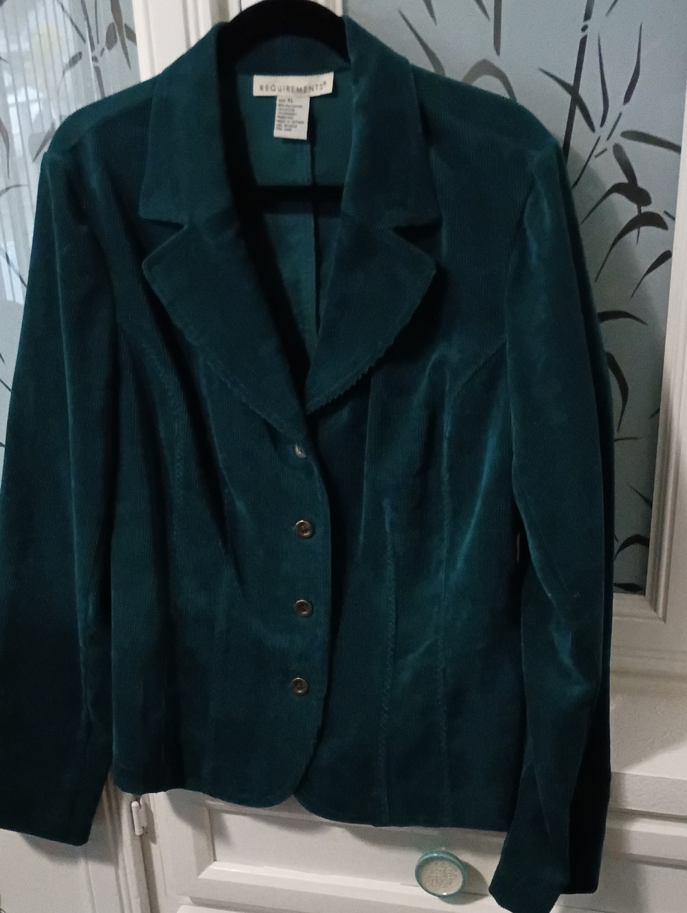 Requirements Women’s Teal Corduroy Blazer Jacket